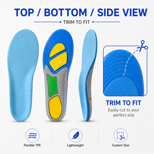 High Capacity Arch Support Therapy <b>Functional</b> Insoles Comfortable Orthotic Insole Sport Running TPE Gel Insole - Product Image 3