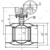 Vanne à bille de turbine entièrement soudée Q361HF-16/25C CF8, vanne à bille forgée à diamètre réduit, peinture anticorrosion bipolaire pour turbine
