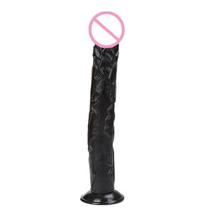 Ücretsiz örnek 13 inç siyah PVC yapay Penis kadın seks oyuncakları için gerçekçi süper uzun Penis yapay Penis kadın seks oyunu stimülasyon - Product Image 4