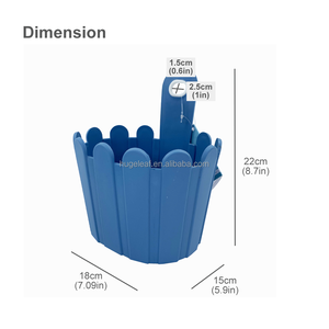 Fioriera da Parete Mini per Esterni, Vaso in PVC per Giardino e Balcone con Design Minimalista per Uso Domestico - Product Image 2
