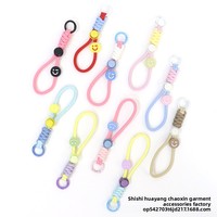 TOLKA Cordon de téléphone unisexe fait main en polyester aux couleurs contrastées pour téléphones, étuis à clés et breloques