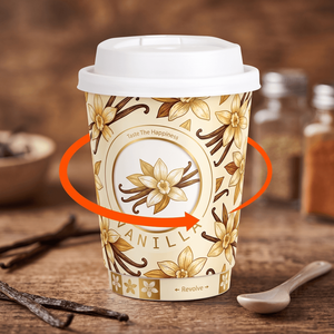 แก้วกระดาษสองชั้นแบบหมุนได้ ลายฉลุแบบกำหนดเอง แก้วกาแฟสำหรับร้านกาแฟและเบเกอรี่ - Product Image 2