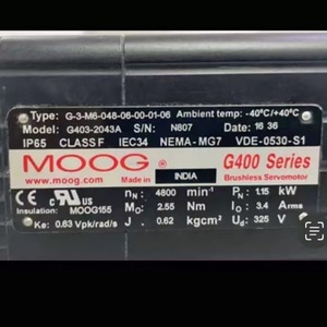 มอเตอร์เซอร์โวไร้แปรงถ่าน Moog รุ่น G400 ซีรีส์ แรงบิด 2.55 นิวตันเมตร แบบยึดหน้าแปลน มอเตอร์ไฟฟ้ากระแสตรงสำหรับอุปกรณ์เครื่องจักรกล - Product Image 1