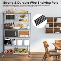 Étagère en maille de stockage pour supermarché OEM rayonnage réglable en fil d'acier inoxydable au carbone chromage pour rack d'entrepôt