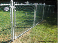 Portail Coulissant à Maillons de Chaîne Galvanisé Cyclone pour Allée Commerciale, Double Portail Cantilever 6ft 8ft 10ft 12ft