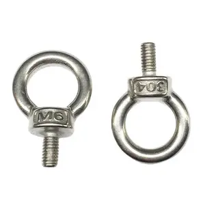 Cheap price M3-M36 Stainless Steel 304 Eyebolt Lifting Eye Bolts Ring Screw Loop Hole Bolt For Cable Rope Lifting