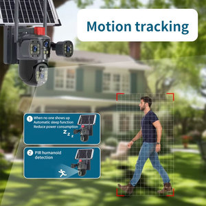 V380 4 ống kính 3 màn hình 8MP 4k ngoài trời an ninh mạng máy ảnh 4G Thẻ Sim 360 PTZ IP không dây Wifi năng lượng mặt trời Bộ nhớ đám mây lưu trữ dữ liệu - Product Image 2