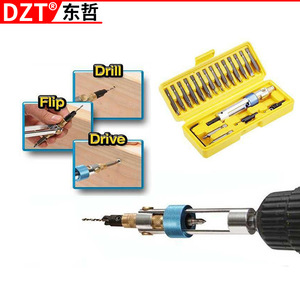 Dzt Multipurpose <b>Drill</b> <b>Bit</b> Set 20 Pc With Air Screwdriver Converter Metric Jobbers Length Hex Shank - Product Image 2