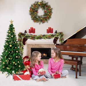 Arbres de Noël artificiels vertes de haute qualité en gros, 180 cm, pour décorations intérieures/extérieures, ornements en plastique et métal - Product Image 3