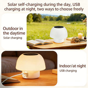 Eco Friendly Mushroom Solar LED Garden Light IP64 Waterproof Motion Sensor Remote <b>Control</b> <b>USB</b> Rechargeable Lamp for Outdoor - Product Image 4