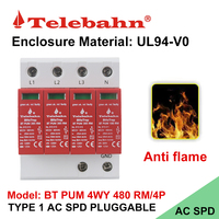 Parasurtenseur 480Y/277V 20-50kA, dispositif de protection contre les surtensions (SPD) pour système triphasé en Y/4W+G