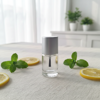 En stock – Flacon cylindrique en verre de 10 ml pour vernis à ongles, imprimé sérigraphié, avec pinceau, pour emballage cosmétique et diffuseur à bâtonnets