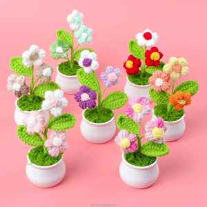 Flores y Plantas Decorativas de Ganchillo para Navidad, San Valentín, Día de la Madre, Año Nuevo, Día del Padre, Decoraciones para el Hogar - Product Image 1