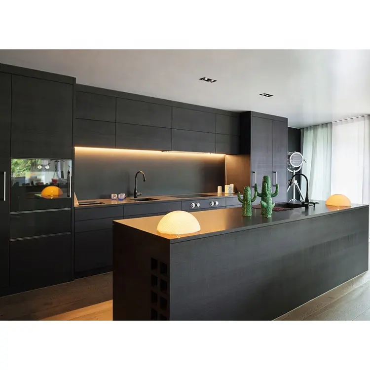 SJUMBO Furniture Modern Kitchen Cabinets Gray Glossy Cheap Price Wooden Cabinets Kitchen cabinet luxury