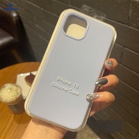 Coque pour iPhone 12 Mini, coque en silicone avec logo pour iPhone Apple
