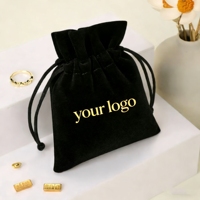 Bolsa de Joyería Ecológica de Lujo a Prueba de Polvo con Logotipo Personalizado, Bolsa de Regalo con Cordón para Anillos, Aretes y Collares