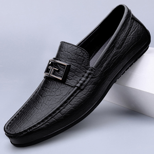 2628 Zapatos <span class=keywords><strong>de</strong></span> Cuero Genuino para Hombre, Talla Grande, Casuales, Estilo <span class=keywords><strong>Verano</strong></span>, Suaves para Caminar, Tipo Mocasines - Product Image 4