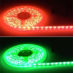 Kit de tira de luces led smd 5050 rgb, resistente al agua, con mando a distancia y adaptador de corriente