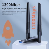 Adaptador de Red USB Inalámbrico de 1200Mbps, Antena de Red Inalámbrica, Tarjeta de Red para Computadora, Receptor Ethernet LAN