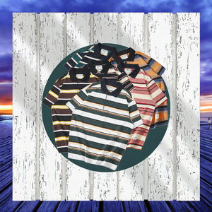 Camiseta de Manga Corta para Hombre, Talla 50-54, Estilo Informal, de Lona a Rayas Otoñales, Transpirable, con Muchos Colores - Product Image 3