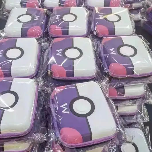 Poke Mon Cards Storage Box Elf Ball Pikachu TCG Box Purple Master Ball Red Camera Bag Gl Customized Color eva case