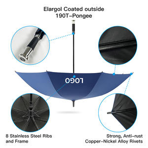 आपूर्तिकर्ता थोक विंडप्रूफ प्रचार बड़ी लंबी छतरियां स्वचालित व्यक्तिगत गुणवत्ता वाले छाता कस्टम लोगो गोल्फ - Product Image 4