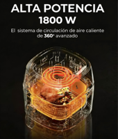 Four à Friture Intelligente 8L avec Écran Tactile, Double Chauffage 1800W, Fenêtre Visible, Friteuse Sans Huile, Vente en Gros pour Usage Domestique
