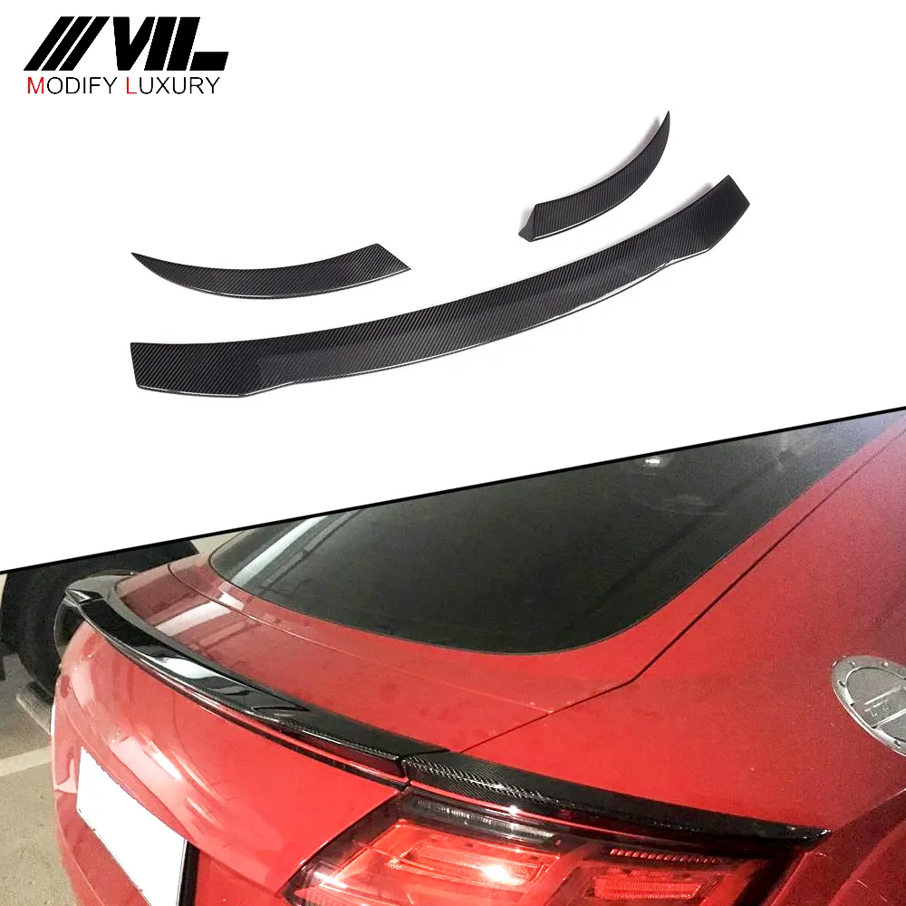 Di lusso in Fibra di carbonio Spoiler Posteriore per Audi TT MK3 Tipo 8 S TTRS TTS TT SLINE 2-Porta 2015 -2017