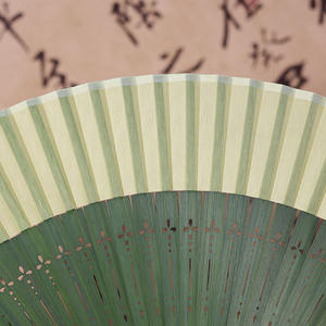 夏用 漢服スタイル 新中華風 ヴィンテージ竹絹扇子 舞踊扇 女性用 蛇腹扇 - Product Image 3