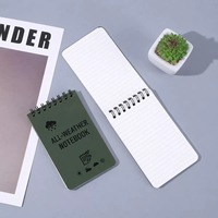 Carnet imperméable à couverture en papier pierre PP, reliure spirale, mini bloc-notes toutes saisons avec options personnalisables