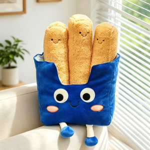 En gros, Jouet en peluche frites mignonnes, Coussin alimentaire doux et kawaii, Cadeau amusant pour enfants, Cadeau d'anniversaire - Product Image 1