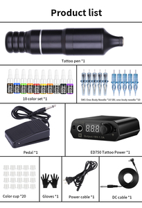 Kit de Máquina de Tatuaje Rotativa para Principiantes, Juego de Pistola de Tatuaje Profesional para Arte Corporal, para Entrenamiento de Maquillaje Permanente y Práctica en Estudio - Product Image 3