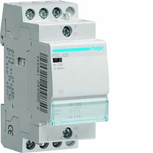 ESC325 Personalizzabile con Contattore Eco Hagers 3 NO 230 V AC 25 A, Moduli 2 DIN - Product Image 1