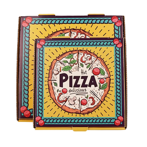 Boîtes en carton ondulé rainuré et verni, emballage pour pizza de 0,5 mm pour la livraison de nourriture, les plats à emporter, les restaurants et les marchés de détail - Product Image 1