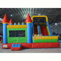Château gonflable combiné avec toboggan 20x20 pour enfants, château gonflable extérieur pour sauter, toboggan gonflable