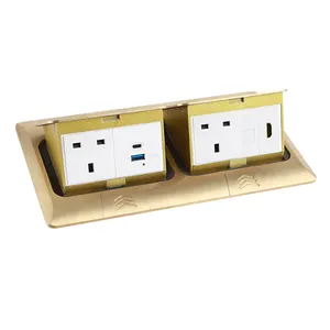 Pop Up Type Copper Cover Electrical Floor Mounted Socket Outlet Box