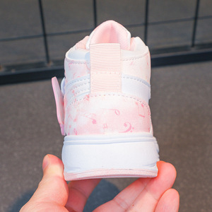 Mode Kinderen Casual Sport Hoge Sneakers Basisschool Jongens Kleine Meisjes Antislip Schoenen Klittenbandsluiting - Product Image 4