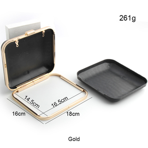 Cadre de <span class=keywords><strong>sac</strong></span> <span class=keywords><strong>à</strong></span> <span class=keywords><strong>main</strong></span> DIY Kiss Lock-18x16mm cadre de <span class=keywords><strong>fermoir</strong></span> de boîte en métal doré pour la fabrication de sacs, réparation d'embrayage, accessoires en gros - Product Image 3