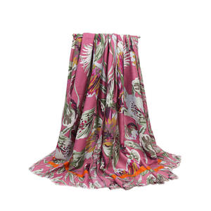 Écharpe en mélange de soie et de laine 70*180 CM – Châle d'hiver personnalisé avec logo, léger, chaud et long, vente en gros directe usine - Product Image 4