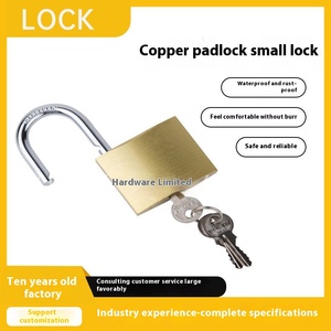 Candado de hierro con llave de una palabra de desbloqueo directo de 32mm, candado de seguridad de tamaño pequeño con Material de acero inoxidable, candado pequeño de acero de cobre - Product Image 2