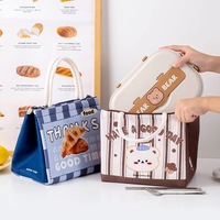 Sac isotherme à motif de dessin animé Kawaii, doublure en aluminium, sac isotherme portable pour femmes et étudiants