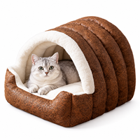 Nouveau Lit Douillet et Imperméable pour Chiens et Chats, en Coton PP, Style Royal Vintage, pour Petits et Moyens Animaux, Nid d'Hiver Confortable