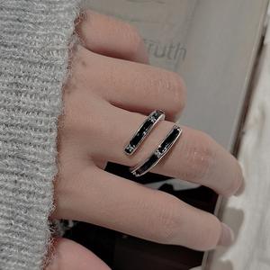 Anillo Ajustable Wenchi S925 de Plata Pura con Cruz, Diseño Medieval Vintage Sencillo, Estilo Gótico de Nicho con Zirconia y Esmalte, Abierto, China - Product Image 2