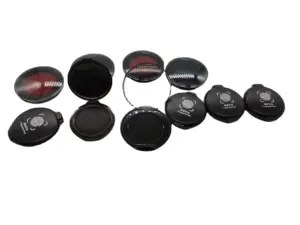 Tampon encreur à empreintes digitales, rond et noir, personnalisé, pour impression Flash - Product Image 2