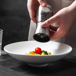 Ciotole a piedi coniche artistiche piatti freddi artistici in porcellana bianca personalizzata creativa in stile cinese per hotel e club - Product Image 4