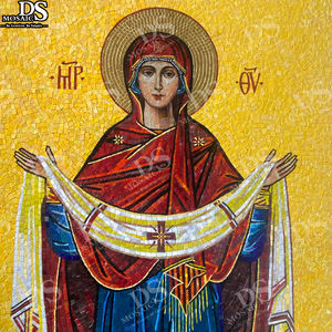 Customized Hand Cutting Religious Jesus Virgin Mary Church Wall Tiles Art Mosaic Mural Glass Stone Ceramic <strong>Marble</strong> and Tile Floor - Product Image 1