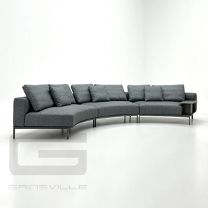 Gainsville muebles modernos de alta calidad tapicería canapé sala de estar gris tela seccional esquina sofá conjunto - Product Image 1