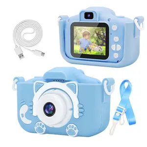어린이 셀카 비디오 어린이 카메라 생일 선물 귀여운 헬로 키티 장난감 선물 IPS 2.0 어린이 디지털 카메라