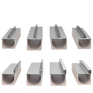 Canal de Drenaje de Acero Inoxidable, Canal de Drenaje Moderno Tipo Fresa, Sistema de Protección de Canal de Agua Superficial <span class=keywords><strong>para</strong></span> Aceras, <span class=keywords><strong>Bañeras</strong></span> y Hoteles, Fácil Instalación - Product Image 2