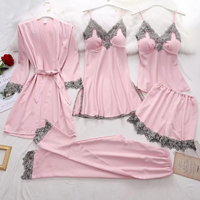Ensemble de pyjamas en dentelle imprimée pour femmes, de haute qualité, ample et confortable, pour la maison, respirant, vente en gros